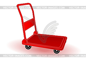 A red wheelbarrow  - vector clipart