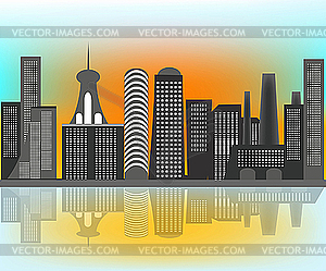 City skyline - vector clip art