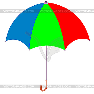 Varicoloured umbrella - vector clip art