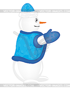 Festive snowman - vector image