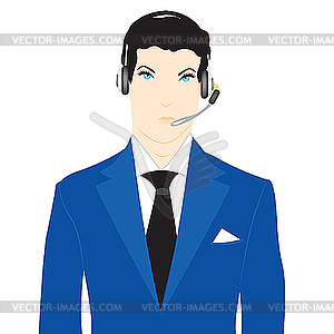 Man operator - vector clipart