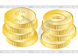 Coins of gild - vector image