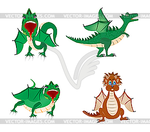 Much dragons - royalty-free vector image