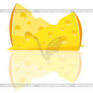 Cheese cut slice - vector clipart