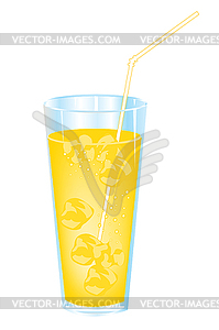 Cocktail in glass - vector clipart