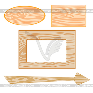 Wooden frames and pointer - vector image