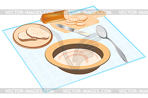 Продукты питание скатерти - векторный клипарт / векторное изображение