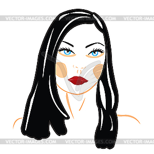 Feminine person on white - vector image