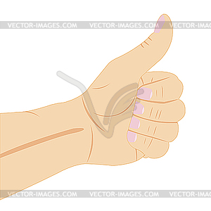 Hand with gesture - vector clipart