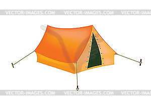 Tourist tent on white - vector clipart