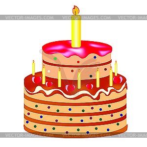 Birthday cake - vector clipart