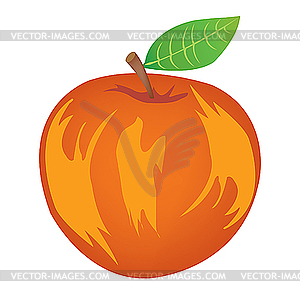 Ripe apple - vector image