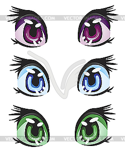 Colour eyes - vector clipart