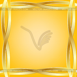 Decorative frame of the golden colour - vector image