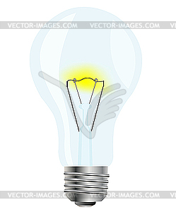 Simple glass light bulb - vector clipart