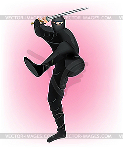 Japanese warrior ninja - vector clip art