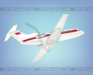 Big passenger air plane - vector clip art