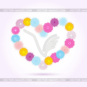 Flower heart - vector EPS clipart