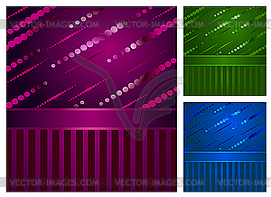 Три абстрактных фона - клипарт в векторном виде