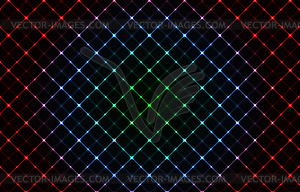 Неоновый абстрактный решетчатый фон - векторный клипарт / векторное изображение