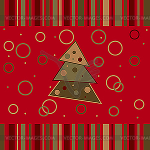 Christmas striped card - vector EPS clipart