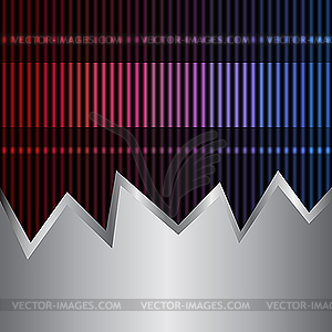 Neon and metal background - vector image
