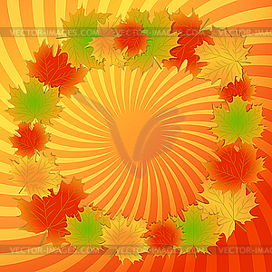 Autumn leaves background - vector image