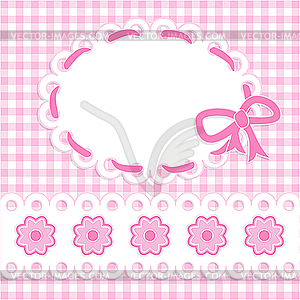 Baby girl card - vector clipart