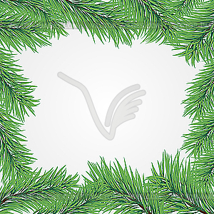 Frame of Christmas tree branches - royalty-free vector clipart