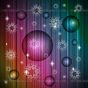 Neon new year christmas background - vector image