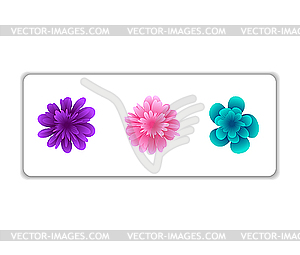 Amusing flowers - vector clipart