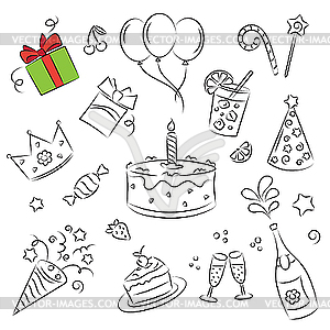 Birthday Set - vector clipart