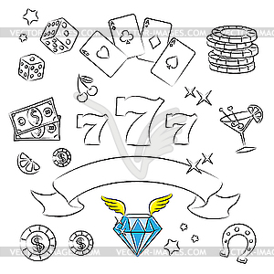 Casino Set - vector image