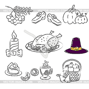 Thanksgiving Set - vector image