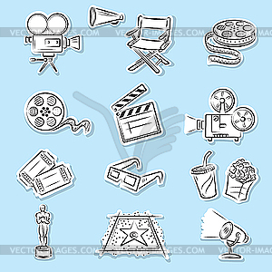 Cinema Set - stock vector clipart