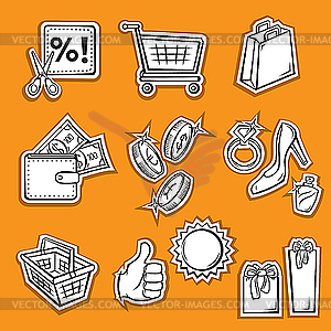 Shopping Set - vector clip art