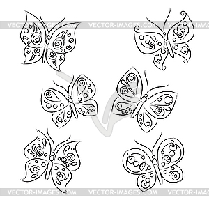 Butterflies - vector clip art