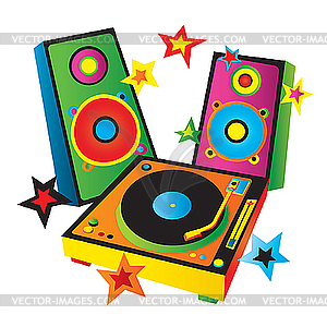 turntable vector art