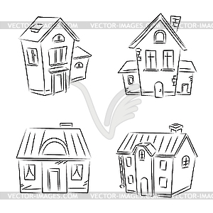 Houses Set - vector clipart / vector image