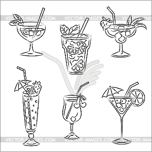 Party Drinks (Coctails) - vector clipart