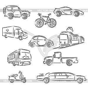City Transport - royalty-free vector clipart