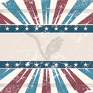 Old USA colors frame Grunge - vector clip art