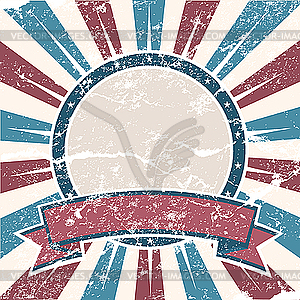 Old USA colors Ring Grunge - vector image