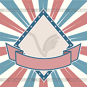 American frame with stripes and stars - royalty-free vector clipart