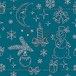 Seamless Christmas Pattern - vector image