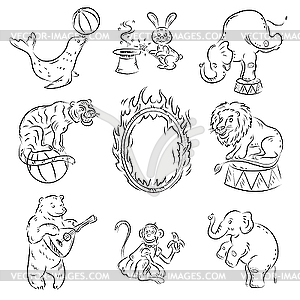 Circus Animals - vector clipart