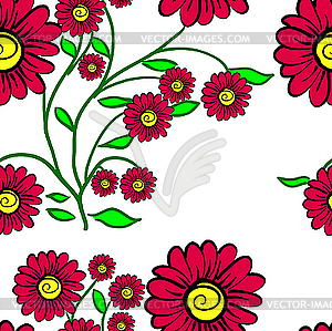 Elegant seamless flower pattern - vector clip art