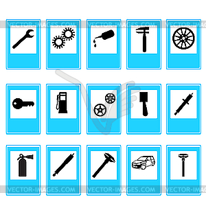 Auto Car Repair Service Icon Symbol - vector clipart