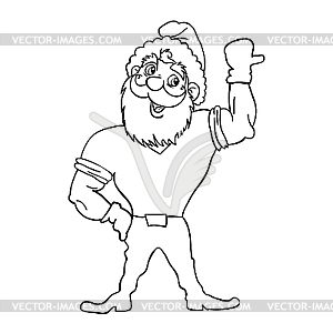 Santa Claus Bodybuilder - vector image