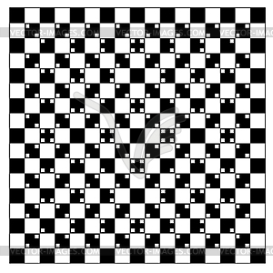 Иллюзия объема в черных и белых квадратов - клипарт в векторе / векторное изображение